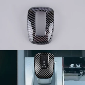 Gear Shift Knob Cover Trim Decor ABS Carbon Fiber Style Black Fit за Mitsubishi Outlander 2022 2023