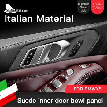 за BMW X5 G05 2019 2020 2021 2022 2023 Капак на вътрешната дръжка на вратата на автомобила Италиански премиум велур Turn Fur Decor Frame аксесоари 4бр