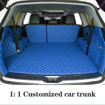 Автомобилни стелки за багажник за VW CC 2019-2021 Пълно покритие Персонализирана кожа Авто интериорен аксесоар Автомобил-стайлинг против хлъзгане водоустойчив