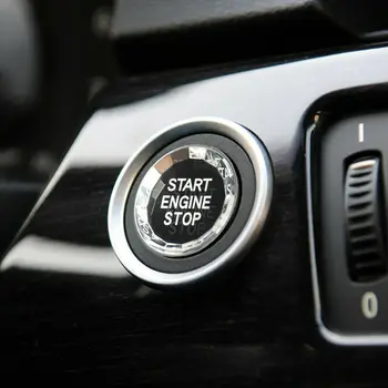 1pc Car Crystal Start Stop Switch Button Cover Авто интериорни аксесоари за BMW 1 3 4 6 7 8 Серия E81 E21 E90 E28 E24 E23 E31
