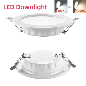 LED луна за вграждане на таванна лампа 5W 7W 9W 12W 20W LED светлини студено / топло бяло прожектор 220V за кухня баня декора