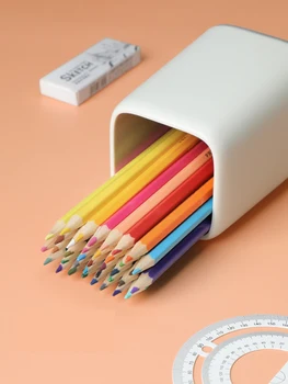 Държач за писалка Моден молив за съхранение Цветна канцеларска кутия Четка Pot Грим за десктоп Офис Начало Учебни подаръци Студентски момичета
