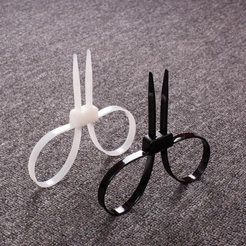 1Pc Леки и малки по размер пластмасови полицейски белезници Двойна Flex маншети белезници Zip вратовръзка найлон кабелни връзки