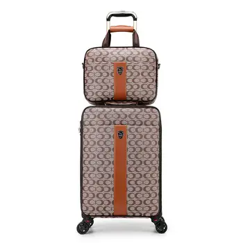 Висок клас куфар женска мода мъжки пътуване багаж дръпнете прът кутия количка продължи с чанта луксозен 16/20/24 качване на борда