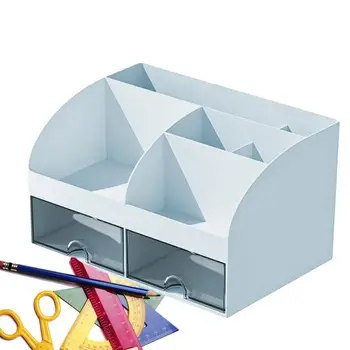 Desktop съхранение организатор кутия грим организатор настолна кутия за съхранение гладка и здрава офис консумативи кутия за съхранение Multi Tier за