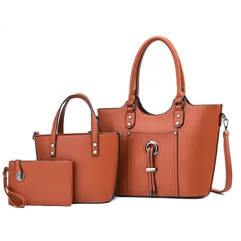 Нова висококачествена луксозна чанта с голям капацитет за жени 2023 Модна универсална чанта за майка с кръстосано тяло Комплект от три части за жени