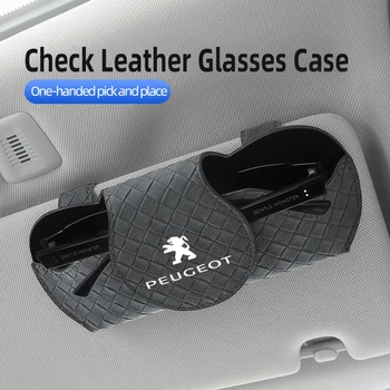 велур автомобилни очила клип слънцезащитни сенници слънчеви очила защита съхранение случай притежателя за Peugeot