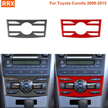 Централен контролен панел за климатизация Истински стикер от въглеродни влакна за Toyota Corolla 2009-2013 Аксесоари за интериора на автомобила