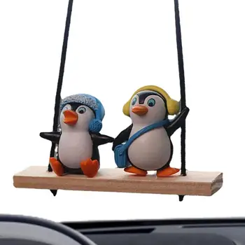 Аниме кола висулка супер сладък и забавен аниме кола пингвин висулка творчески и възхитителен кола аксесоари и орнаменти