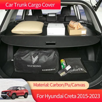 за Hyundai Creta ix25 Кантус GS 2022 2014~2023 Багажник за кола Товарен капак Съхранение на багаж Задна тава за багажник Защитен екраниращ нюанс