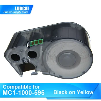 1/5/10pk MC1-1000-595 Етикет лента Maker мастило касета черен OnYL винил за Брейди BMP21-PLUS, LABPAL етикет принтер