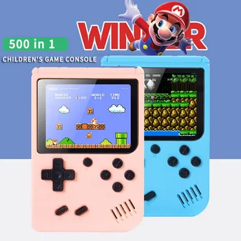 Mini Handheld Game Player Portable Two Players Конзоли за видеоигри 500 игри в 1 Цветен HD екран Game Box подарък за деца