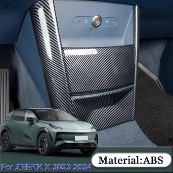 За ZEEKR X 2023 2024 кола стайлинг ABS кола център конзола Anti Kick панел рамка стикер пайети капак авто декорация аксесоари
