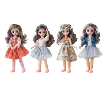 1/6 BJD кукла с дрехи обувки грим включва дрехи 12inch топка съвместни кукли за рожден ден подарък момичета