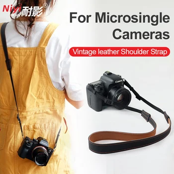 Камера презрамка ретро микро единична каишка подходяща за Canon R8 R50 Nikon ZFC Sony A6300 Fuji XT5 XA7 аксесоари за фотоапарати