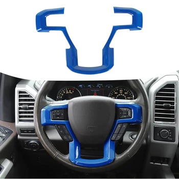 Carbon Fiber Black Steering Wheel Decoration Cover Frame Trim 2015 - 2019 за Ford F150