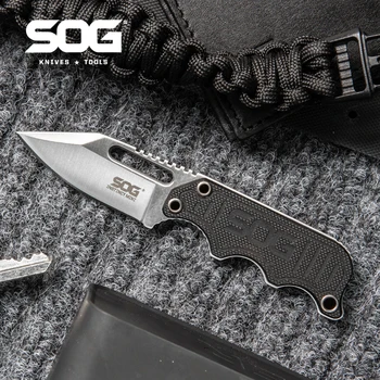SOG Instinct Mini Neck Fixed Knife Portable Tactical Pocket Knives Самозащитни ръчни инструменти EDC Cutter G10 Дръжки - NB1002-CP