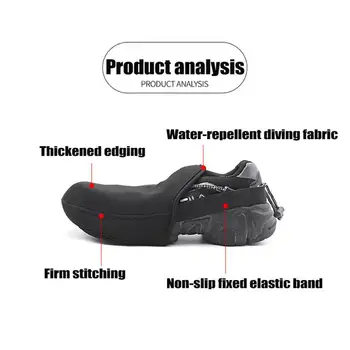 Нови обувки за велосипеди за колоездене покриват ветроустойчива устойчива на износване тъкан Поддържайте топло половин обувка MTB пътни обувки покрива черно