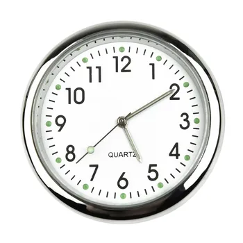 Декорация кола часовник високо качество гореща продажба метал полезно 4 * 4 см чисто нов дом светещ офис кварц стик по време