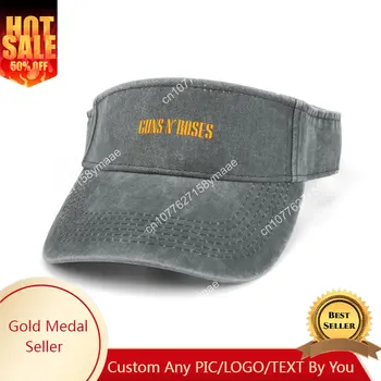 Guns N' Roses Sun Visor Leaky Top Cowboy Hats Mens Womens Customize DIY Cap Sports Baseball Tennis Golf Caps Empty Open Top Hat