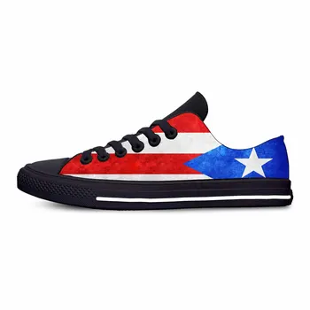 Hot Puerto Rico Rican Flag Patriotic Pride Fashion Casual Cloth Shoes Low Top Удобни дишащи 3D печат Мъже Дамски маратонки