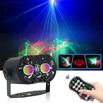 RGB лазерен проектор светлини лъч линия скенер проектор DMX професионална дискотека DJ сватбено парти бар клуб въртяща се сцена светлина