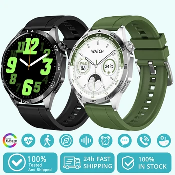 Bluetooth повикване мъже смарт часовник мъже AMOLED HD екран GPS спортни фитнес часовници 1.43 инча с компас IP68 водоустойчив смарт часовник