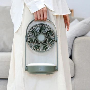 Открит къмпинг вентилатор 10000Mah къмпинг вентилатор нощна светлина домакински работен плот клатене главата електрически вентилатор