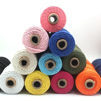 20yards/Lot 2mm памучно въже памук канап Threadi ръчно изработени за опаковане страна DIY облекло шиене плат коледна украса