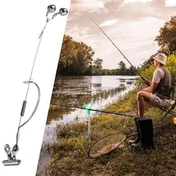 Неръждаема стомана риболов суинг верига шаран LED индикатор пръстен звънец ухапване аларма риболов инструмент шаран риболов аксесоари