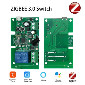1CH Zigbee Tuya интелигентен релеен модул Домашна автоматизация DC 5V 7-32V RF433Mhz дистанционно управление мотор светлина гараж превключвател работа с Alexa