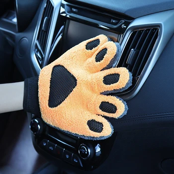 Пет пръста автомивка микрофибър шенилни ръкавици мека дебела ръкавица за почистване на автомобили двулицева ръкавица за авто детайлна грижа