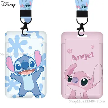 Disney Cartoon Stitch Ангел ремък за ключ врат ремък ремък карта ID значка притежател ключодържател ключодържател ключодържател Аксесоари