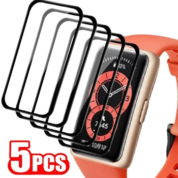 5-1PCS Пълен извит мек TPU протектор на екрана за Huawei чест Band 7 Band7 Smart Watch защитно фолио не Temepered стъкло