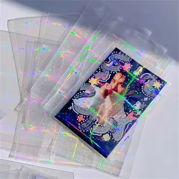 10pcs за настолна игра Sakura притежател на карти Star Grid Cover Card Protector Postcard Protector Ръкави Laser Card Film