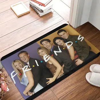 Група Фото Баня Неплъзгащ се килим Приятели Телевизионно шоу Хол Мат Добре дошли Изтривалка Килим за декорация на дома