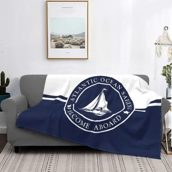 Сини морски тапицерски одеяла Меки фланелени одеяла Одеяла за легло Дишащи термични легла и одеяла за пътуване Персонализируеми