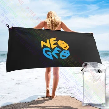 Logo Neo Geo-AES-Cd-MVS Neogeo Бързо суха кърпа Голямо микрофибърно плажно одеяло
