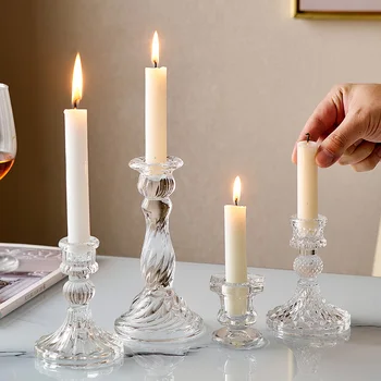 Модерен свещник минимализъм декор свещник романтична свещ стойка бюро аксесоари сватба centerpieces Коледа декор