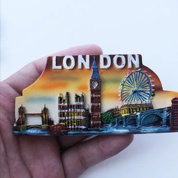 Магнит за хладилник Лондон Персонализирани творчески занаяти Културен пейзаж Декорация Съобщение Стикери Туристически сувенири