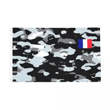 Франция Градски камуфлаж военен стил флаг вътрешен открит банер полиестер френски флаг декорация 60x90 90x150cm знамена