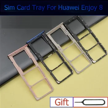 Micro Sim държач за тава за карти за Huawei Nova 2 Lite Насладете се на 8 Enjoy8 LND-L22 LND-LX2 Micro SD четец Sim карта слот резервни части