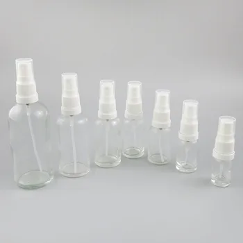 12 x празна прозрачна стъклена бутилка етерично масло с пръскачка за мъгла 50ml 100ml 1oz 10cc