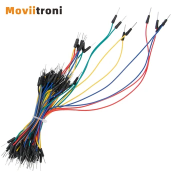 Moviitroni 65pcs Breadboard Jumper Cables - Jump Code Wire Kit Set с конектори за ефективно breadboarding