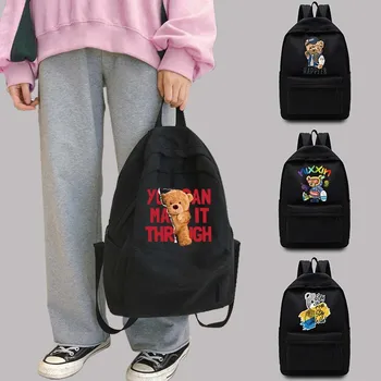 Дамска раница Teen Унисекс раници за пътуване с мечка серия колеж училище чанта раница лаптоп чанти Commuter спортни раници