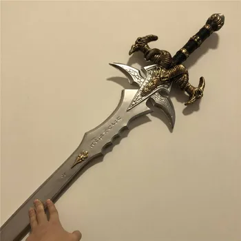 [PU Made] Занаяти 1: 1 100cm Wow Stormwind King Llane Wrynn I Sword Lion Модел Декорация на дома Възрастен парти костюм