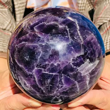 Natural Dream Amethyst Ball Polished Globe Massaging Ball Reiki Healing Stone Home Decoration Exquisite Gifts Souvenirs Gift