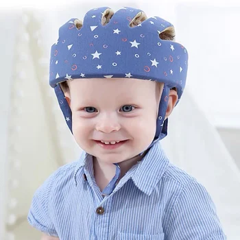 Cotton Infant Infant Childr Safety Helmet Baby Kids Head Protection Hat for Walking Crawling Baby Learns To Walk The Crash Helmet