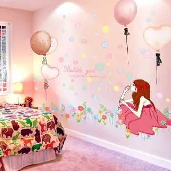 Creative Girl стикери за стена DIY карикатура балони стена ваденки за детска стая бебе спалня детска градина детска градина декорация на дома