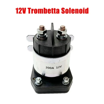 1 Piece 12V Solenoid 4 Terminal Silver & Black 200 Amp For Trombetta 114-1211-010, 114-1211-020 За различни стартери